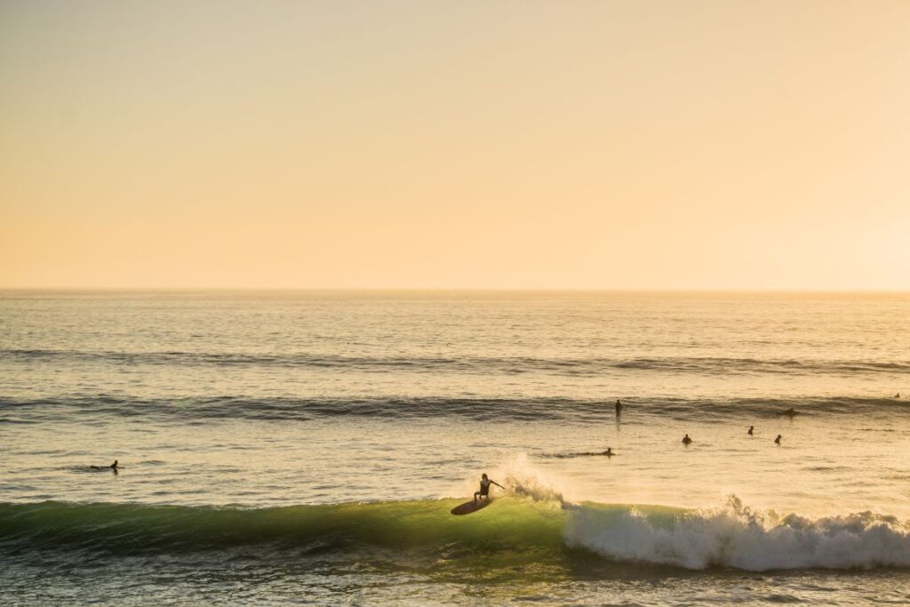 Sunset surfing in Taghazout