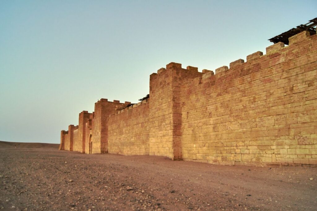 The walls of medieval Jerusalem in the Atlas Film Studio